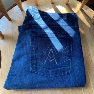 7FAMK Dark Wash Flare